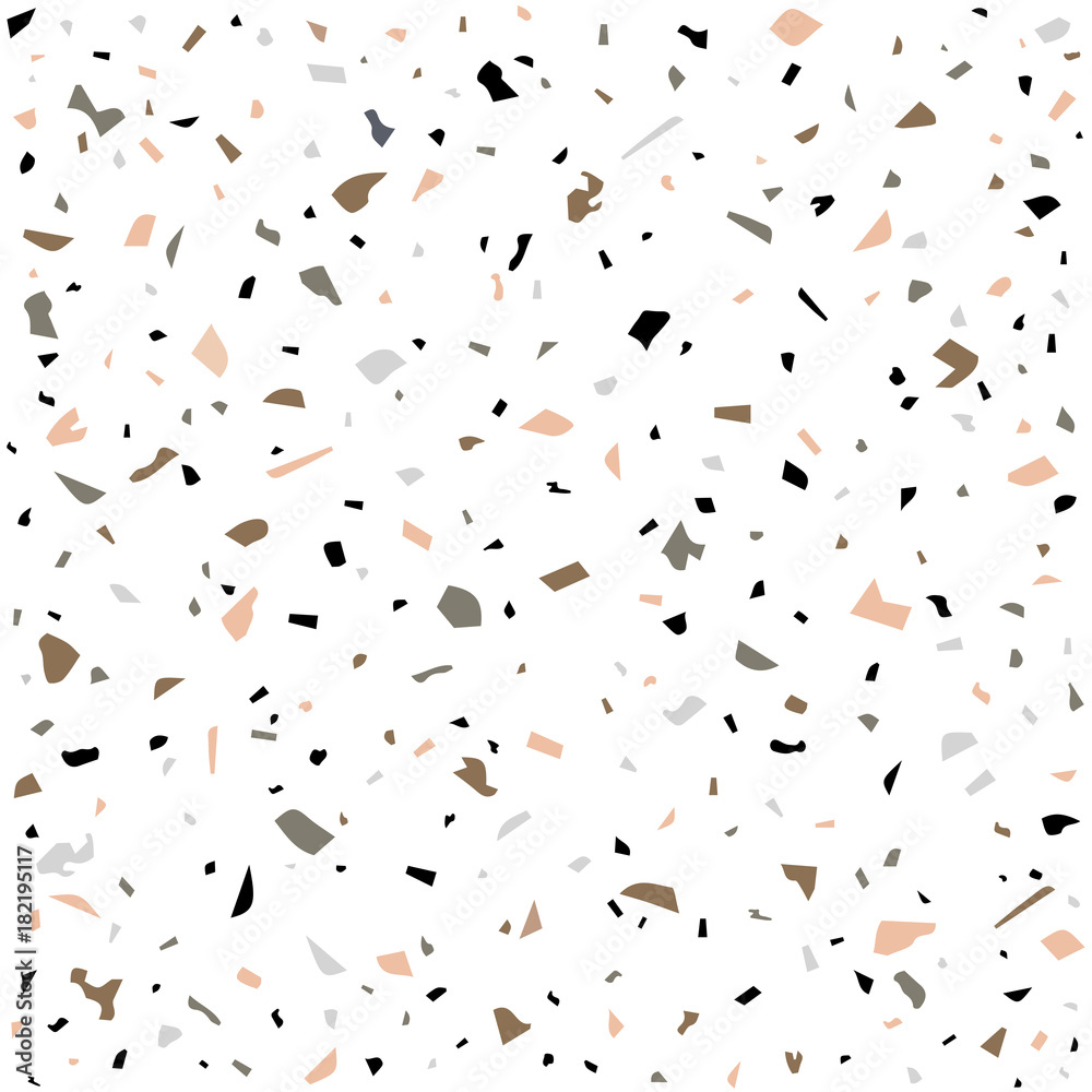 Granite stone terrazzo floor texture. Abstract  background, seamless pattern. Vector illustration.