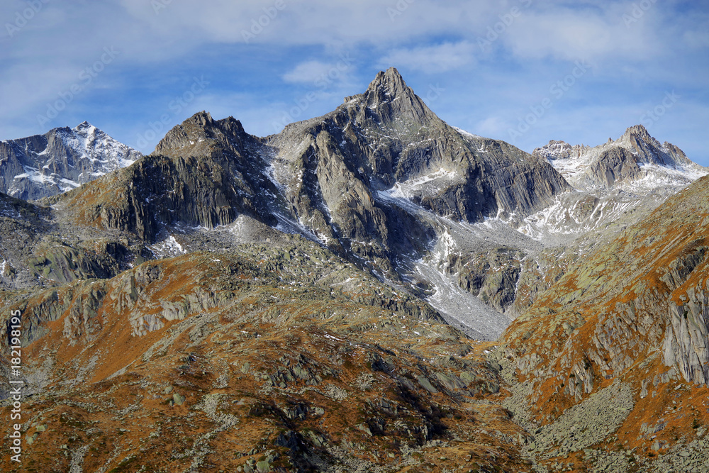 Autumn landscape in Adamello - Presanella Alpine Group, Italy, Europe