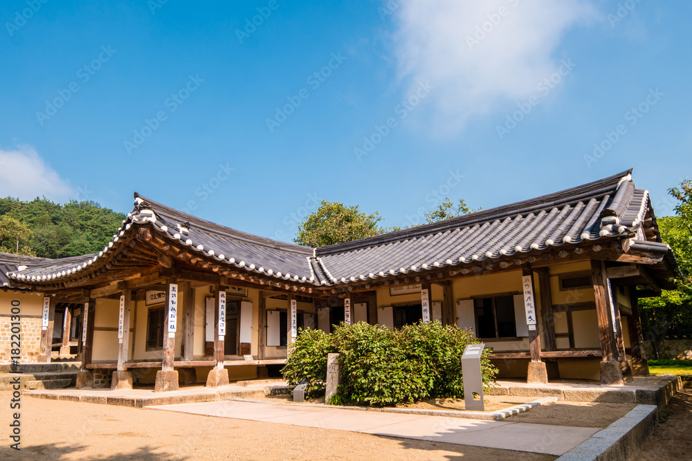 yesan-gun, Chungcheongnam-do, South Korea - August 31, 2017 : This is the birthplace of Kim Jeong-hui, a famous scholar of the Joseon Dynasty.