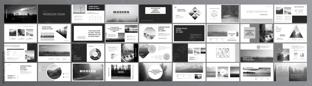 Original Presentation templates. Easy Use in creative flyer and leaflet, corporate report, marketing, advertising, presenting, banner.simple modern style. Slideshow, slide for brochure, booklet. - obrazy, fototapety, plakaty 