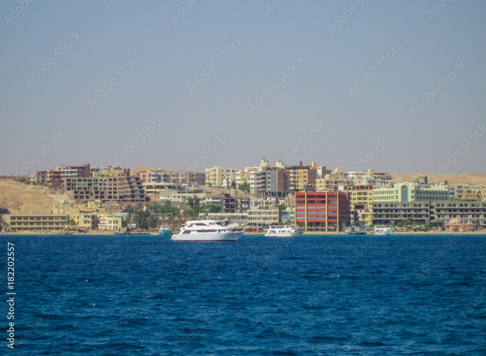 A beautiful view of Hurghada on the Red Sea.