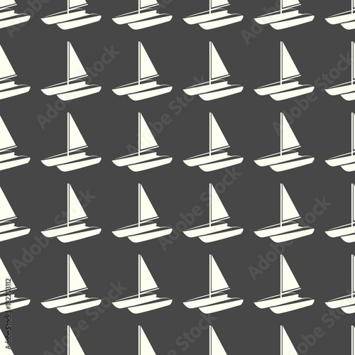 Sea transport vector illustration on a seamless pattern background