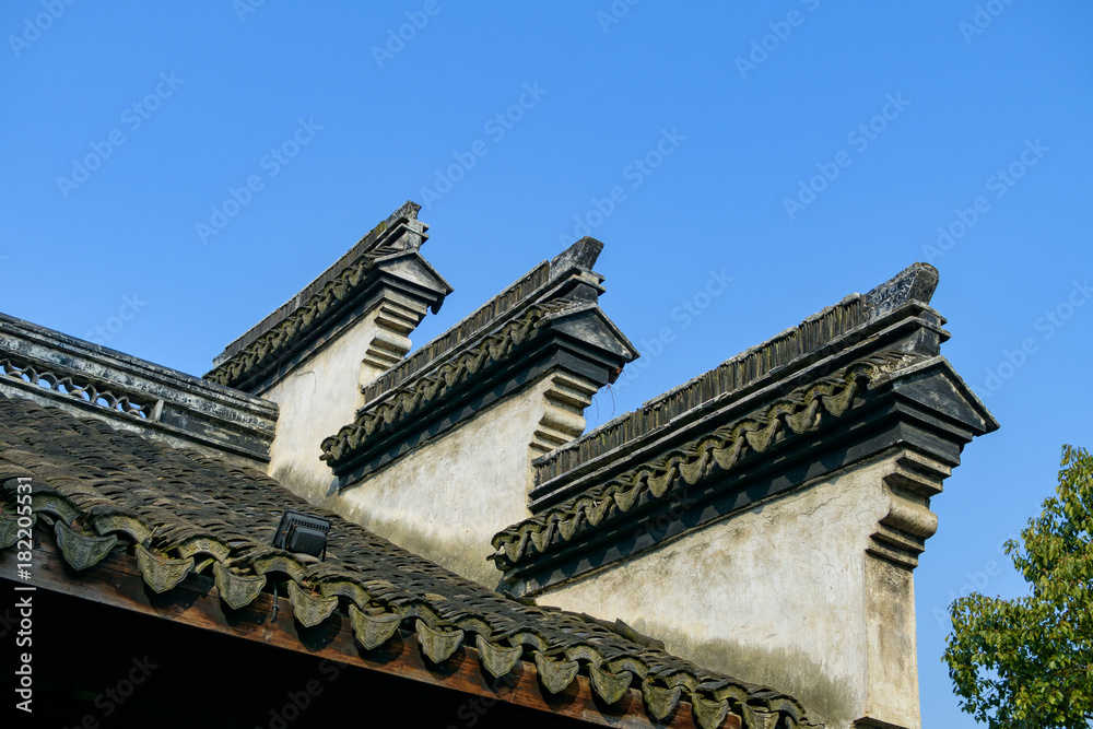 old Chinese style eave old Chinese style eave