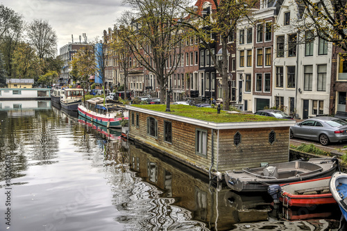 Canvas Print Amsterdam Buildings