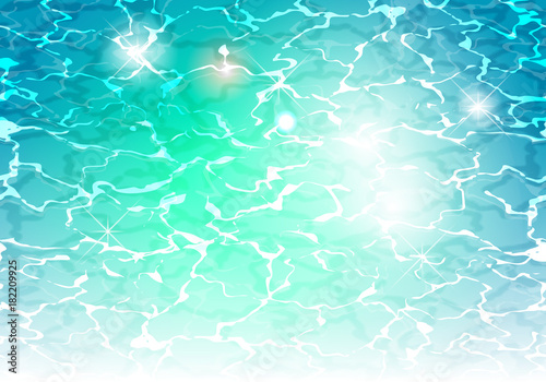 水面　緑
