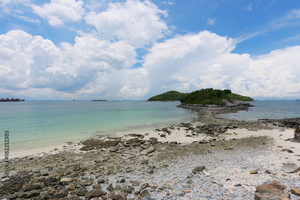 Coastal area of Koh Sichang in Chonburi province,Beautiful sea view.
