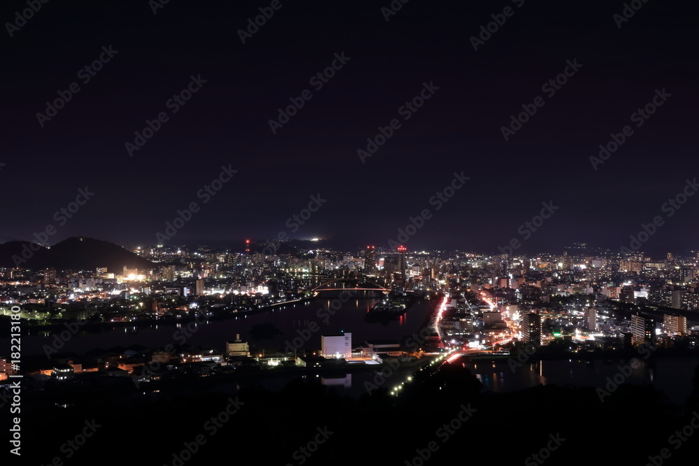 五台山展望台からの夜景