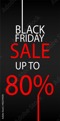 Black Friday sale inscription design template. Black Friday banner. Vector illustration