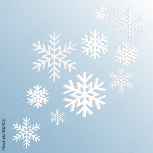 Snowflake pattern seamless. Festive Christmas and New Year background. Snow winter pattern. Vector illustration