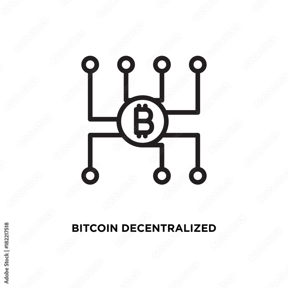 Bitcoin decentralized vector icon