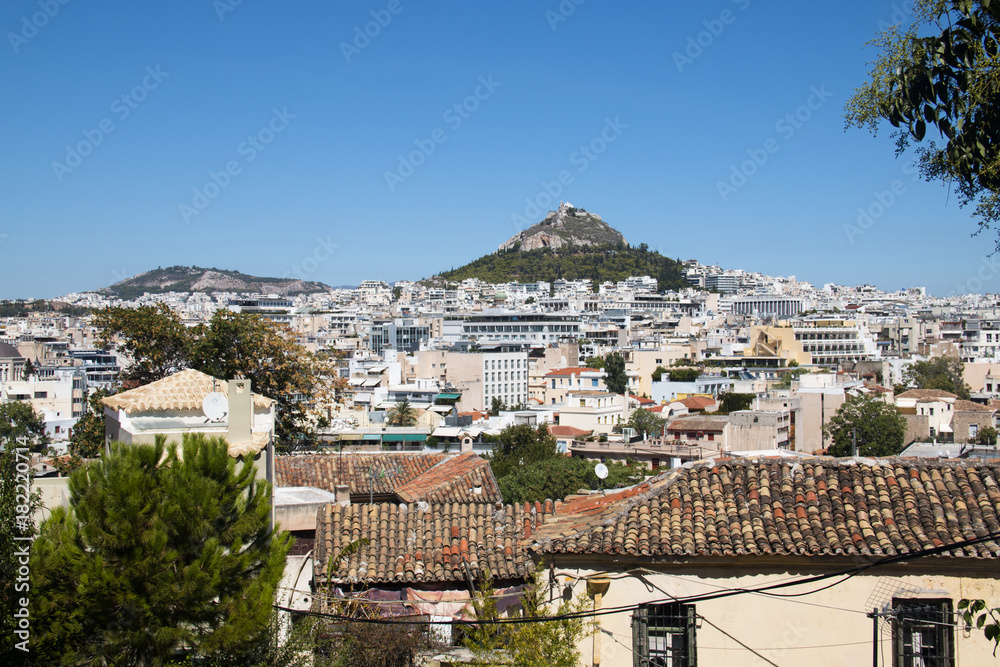 View over the city of Athens, the capital of Greece
