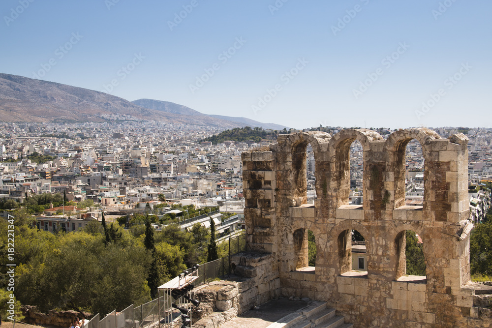 The Theatre of Herod Atticus, one of the major sights in the Acropolis in Athens, the capital of Greece
