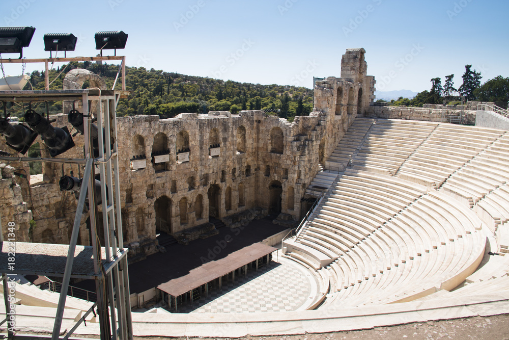 The Theatre of Herod Atticus, one of the major sights in the Acropolis in Athens, the capital of Greece
