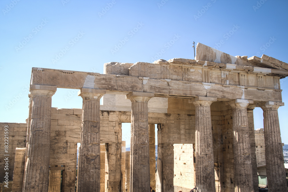 The main gate of the Acropolis in Athens, the capital of Greece
