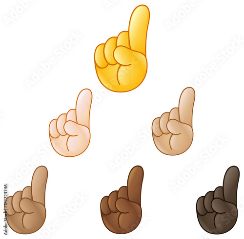 index pointing up hand emoji
