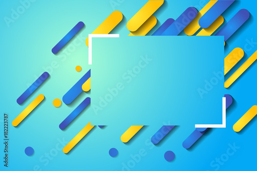 Colorful modern style abstract graphic with composition from various rounded shapes