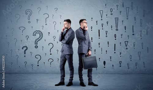 Bild auf Leinwand Businessman with two choices