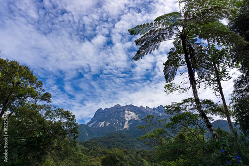 Mount Kinabalu in Kinabalu Sabah Borneo, Malaysia. The highest mountain in Malaysia. photo