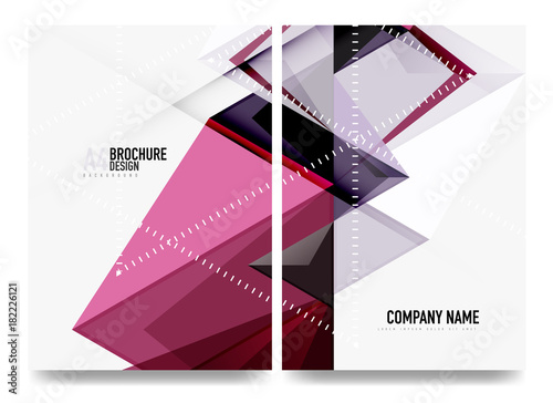 Business brochure cover layout, flyer a4 template