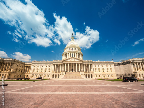 Fototapeta Naklejka Na Ścianę i Meble -  United States Capitol Building in Washington DC - East Facade of the famous US landmark.