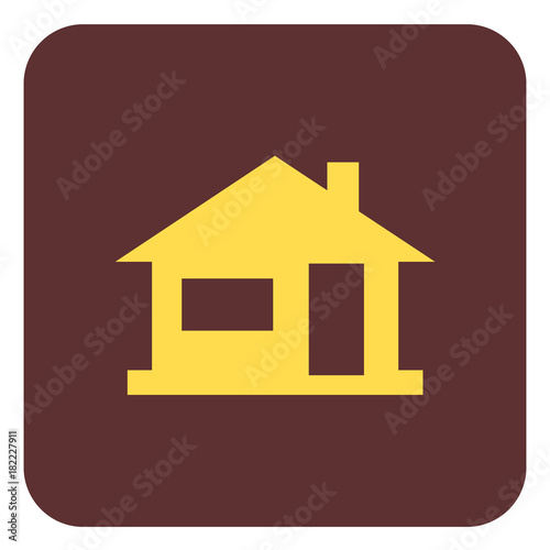 Home icon, house silhouette