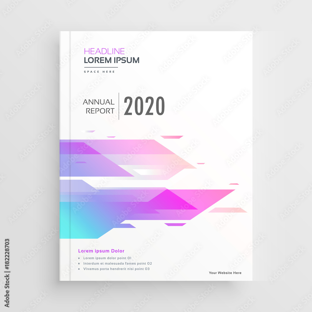 Fototapeta premium vibrant abstract shape company business brochure design template