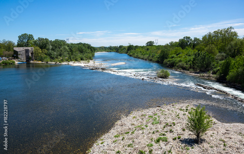Panoramic view of Ardeche river