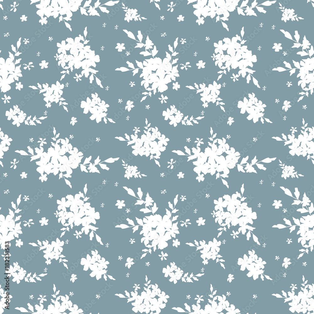 Seamless floral pattern. Background in small flowers for textiles, fabrics, cotton fabric, covers, wallpaper, print, gift wrapping, postcard, scrapbooking. Seamless floral pattern. Background in small flowers for textiles, fabrics, cotton fabric, covers, wallpaper, print, gift wrapping, postcard, scrapbooking.