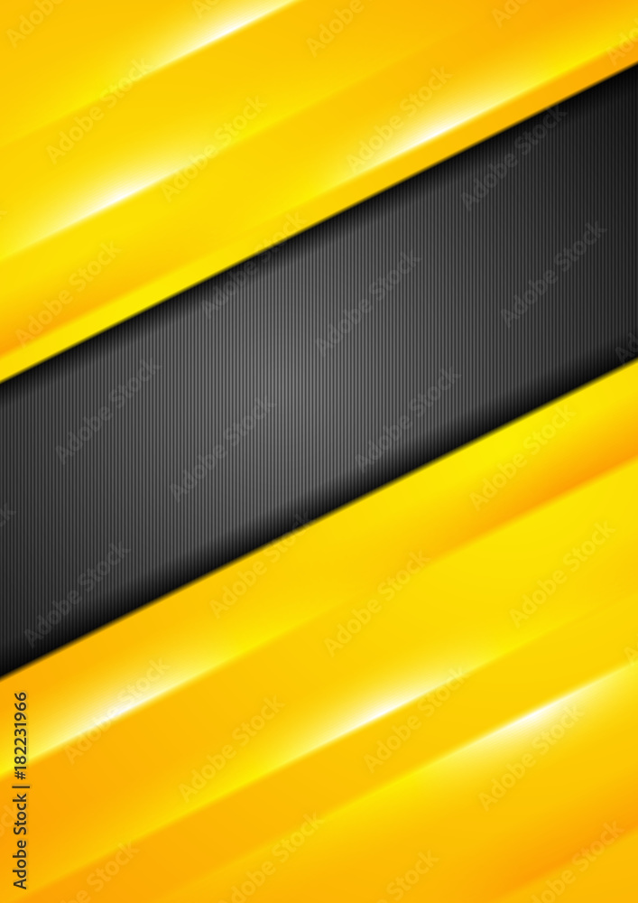 Bright yellow stripes abstract flyer design Bright yellow stripes abstract flyer design