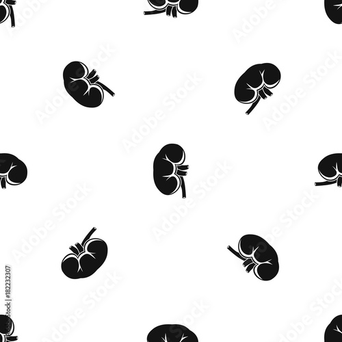 Kidney pattern seamless black