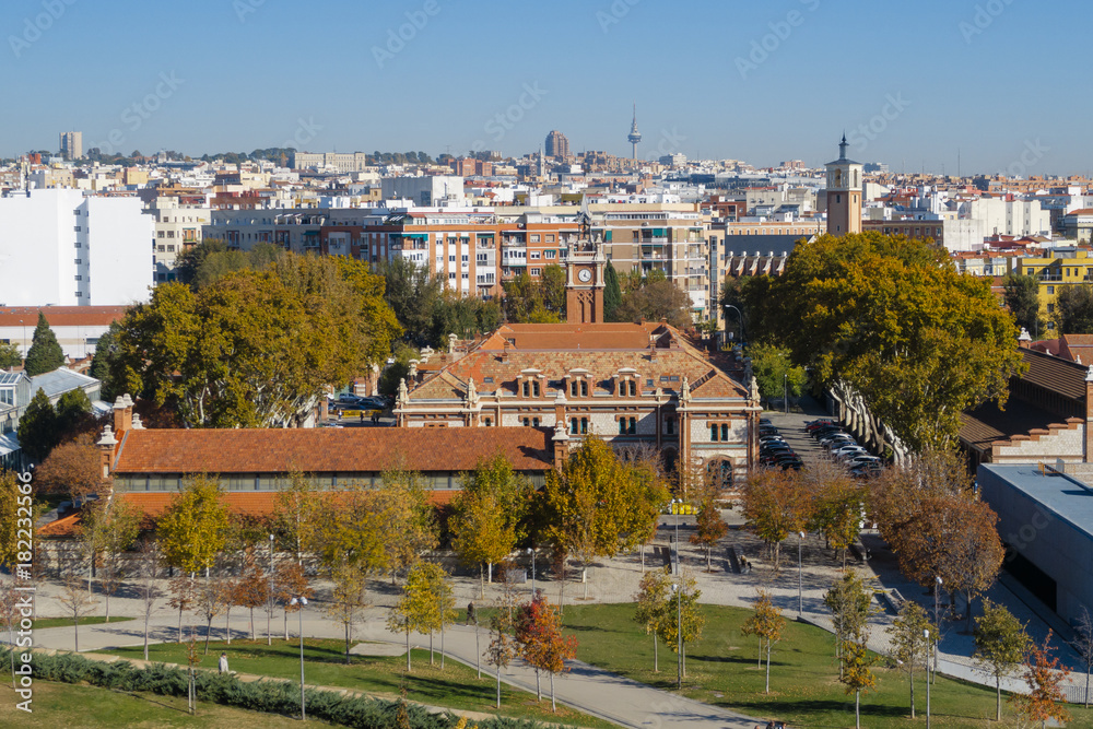 Cultural center called La Casa del Reloj, in the Madrid area known as Madrid-rio, next to the Manzanares river