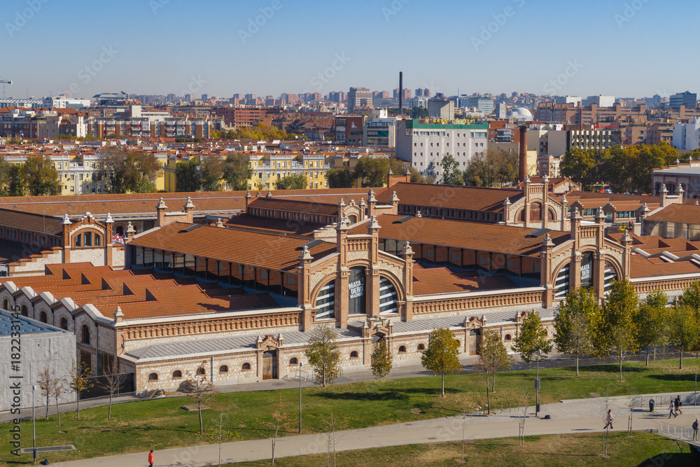 Cultural center called Matadero Madrid, in the Madrid area known as Madrid-rio, next to the Manzanares river