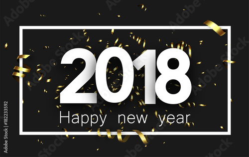 2018 new year background with serpentine.