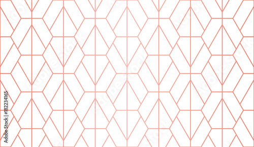 Luxury geometric pattern. Seamless Vector Lines. Trendy Copper Look.