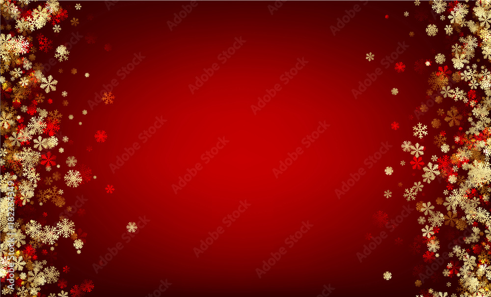 Red winter background with snowflakes. Red winter background with snowflakes.