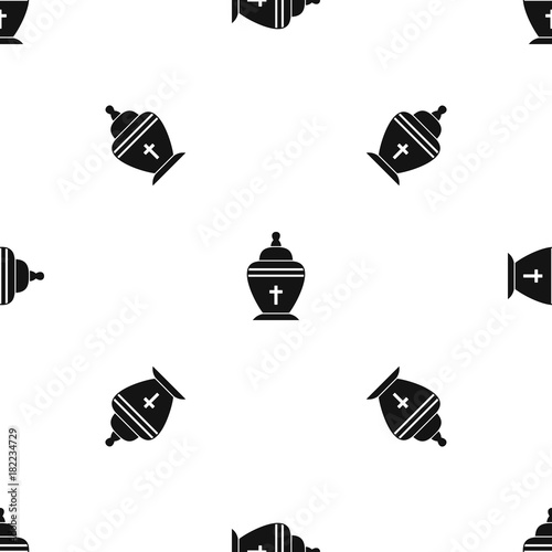 Urn pattern seamless black