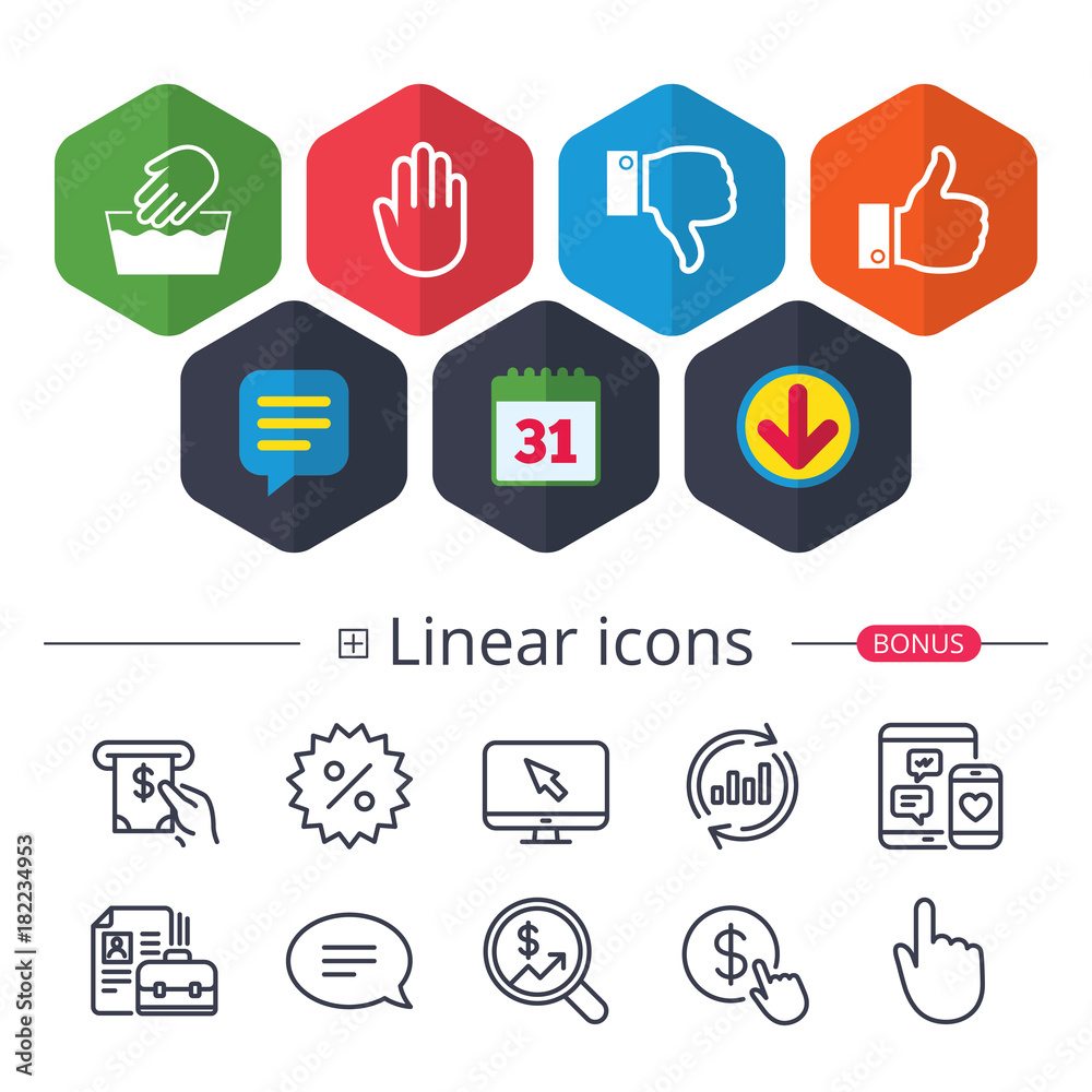 Hand icons. Like and dislike thumb up symbols. Hand icons. Like and dislike thumb up symbols.