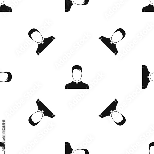Priest pattern seamless black