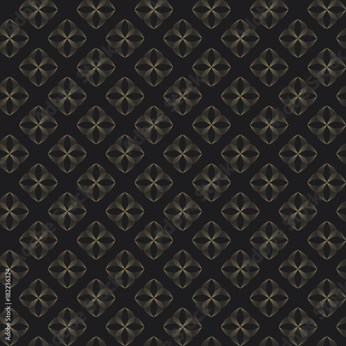 Black and Gold Geometric Seamless Pattern