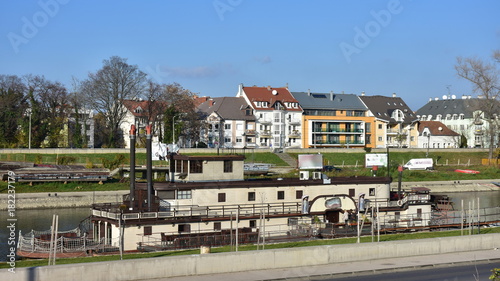 Duna-Raba canal in town Gyor in Hungary