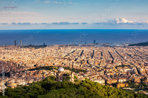Photography Aerial view of Barcelona