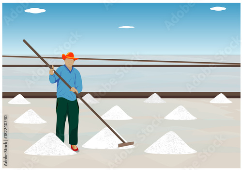 agriculturist harvest salt vector design