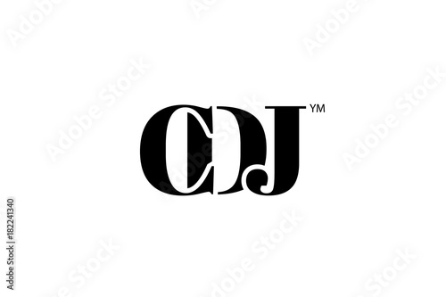 CDJ Logo Branding Letter. Vector graphic design. Useful as app icon  alphabet combination  clip-art  and etc.