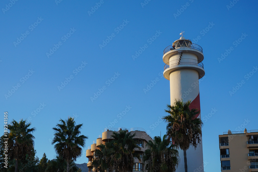 Marbella lighthouse in southern Spain