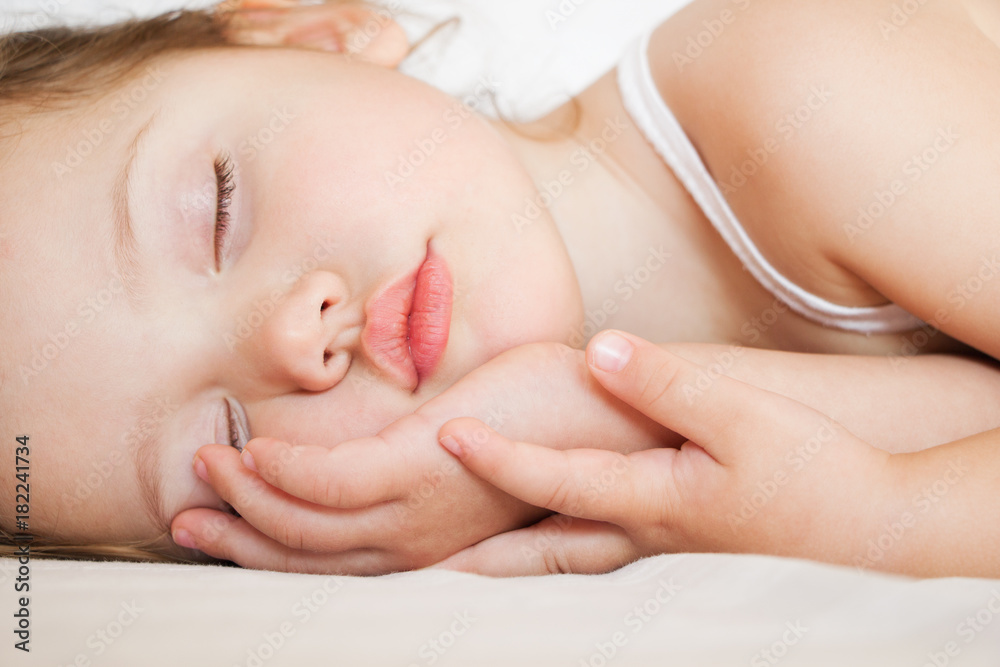 sleeping baby. the child is tired sleeping baby. the child is tired