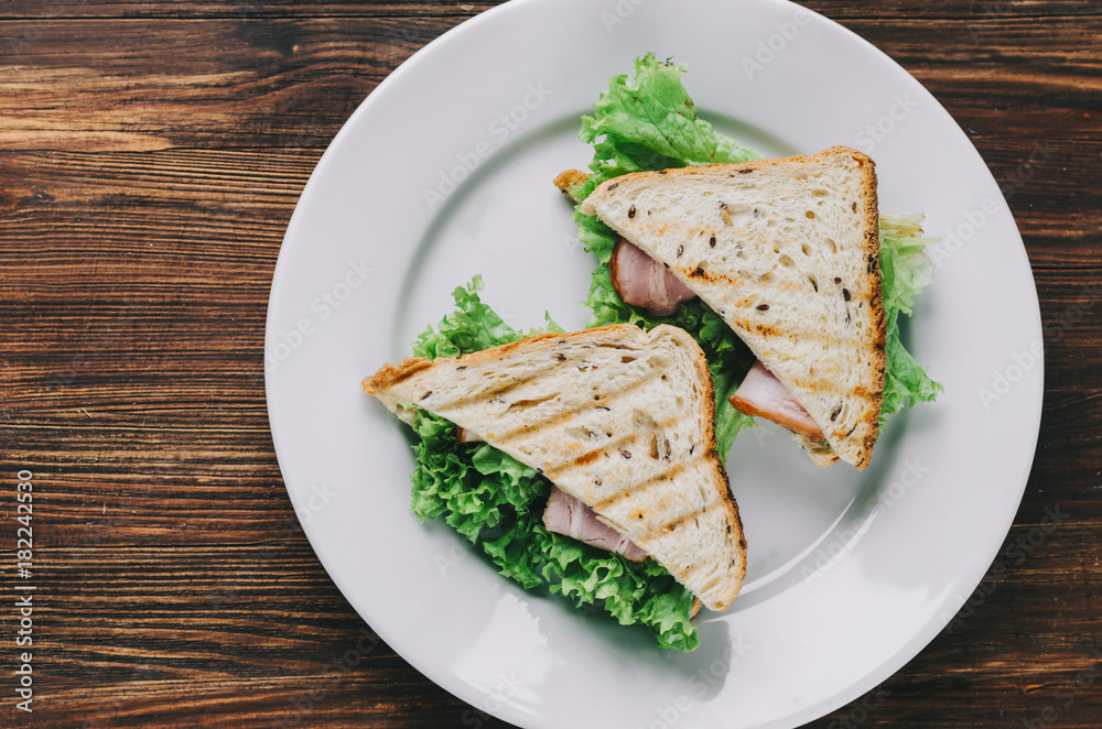 Sandwich On Plate