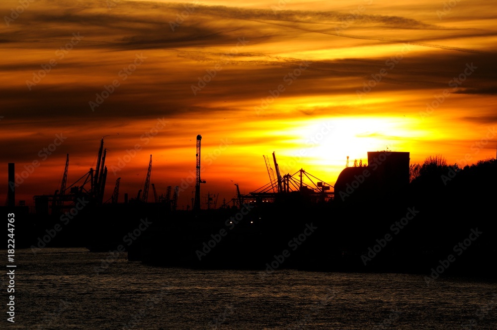 Port of Rotterdam Sunset