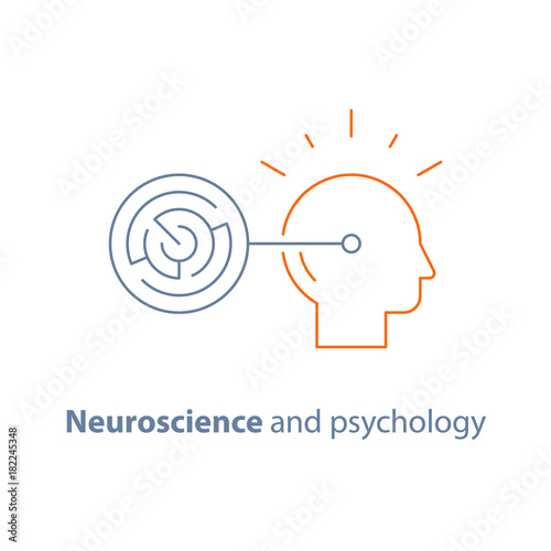 Logic game, strategic concept, circle labyrinth, brain training task, cognitive skills, simple solutions and problem solving