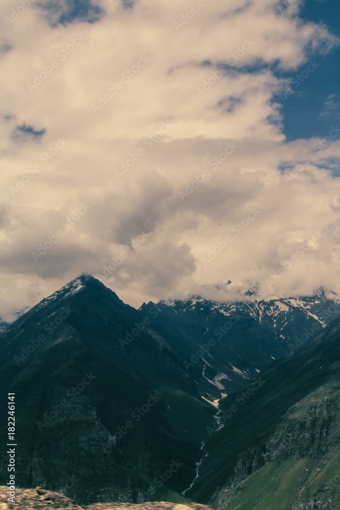 Himalaya mountains valley at ladakh, india, asia
