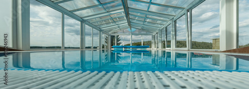 home swimming pool with views of the countryside